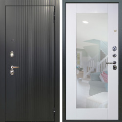 Входная дверь Аргус ЛЮКС 3К Фрейда Черный кварц + Милли Роял вуд белый