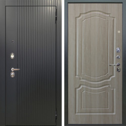 Входная дверь Аргус ЛЮКС 3К Фрейда Черный кварц + Мишель Ларче светлый