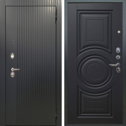 Входная дверь Аргус ЛЮКС 3К Фрейда Черный кварц + Могадиш Черный софт