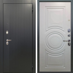 Входная дверь Аргус ЛЮКС 3К Фрейда Черный кварц + Могадиш Софт милк