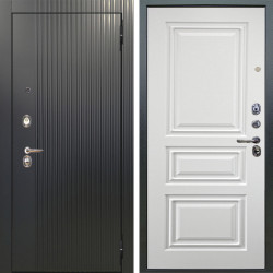Входная дверь Аргус ЛЮКС 3К Фрейда Черный кварц + Скиф Софт милк