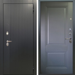 Входная дверь Аргус ЛЮКС 3К Фрейда Черный кварц + Соло Антрацит софт