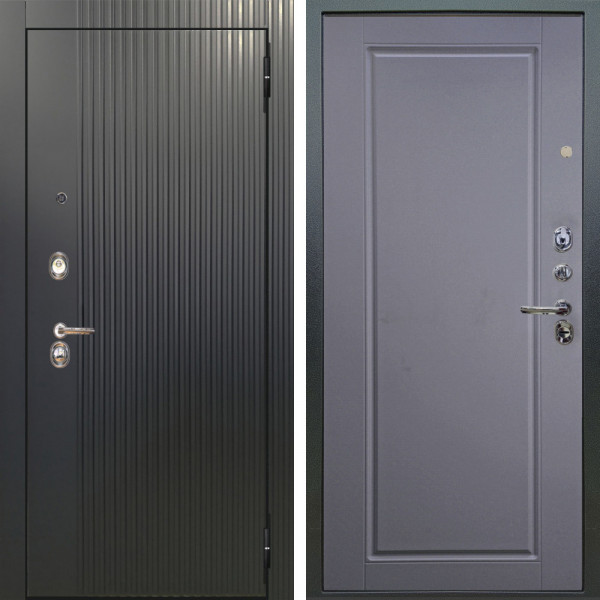 Входная дверь Аргус ЛЮКС 3К Фрейда Черный кварц + Тревор Силк маус