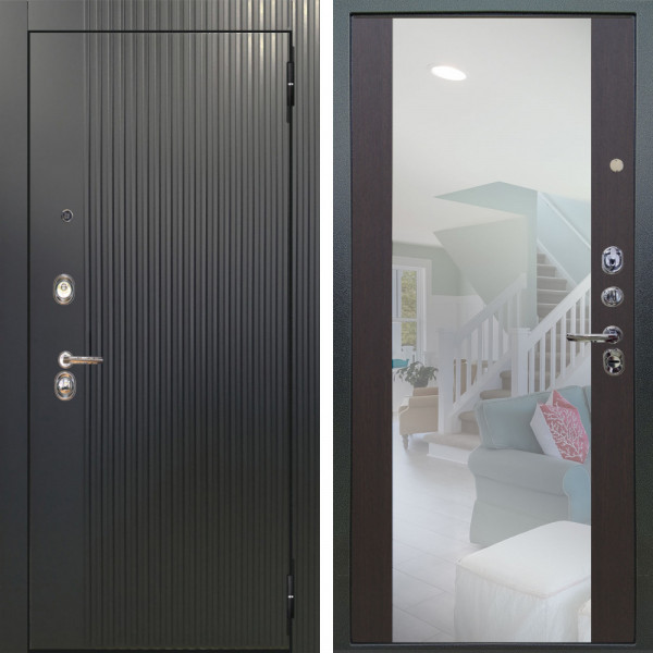 Входная дверь Аргус ЛЮКС 3К Фрейда Черный кварц + Вояж Венге