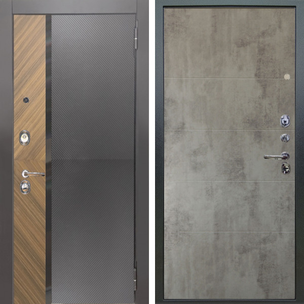 Входная дверь Аргус ЛЮКС 3К Фуриоса + Агат Светлый бетон