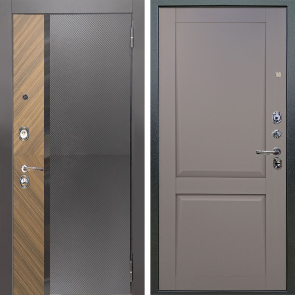 Входная дверь Аргус ЛЮКС 3К Фуриоса + Ариана Серая эмаль