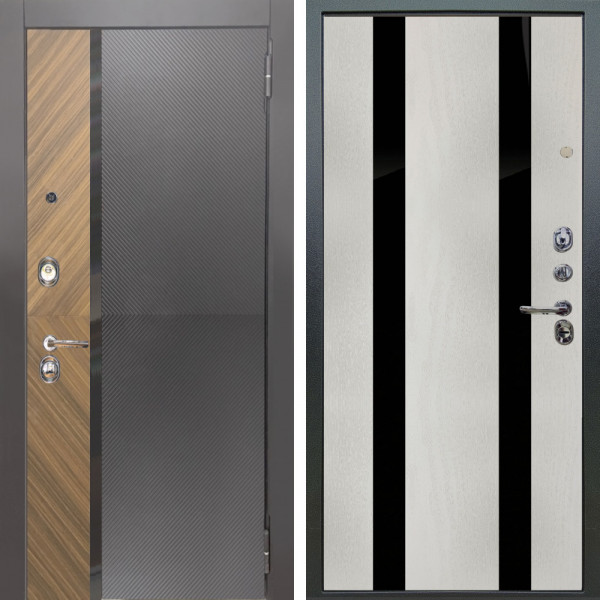 Входная дверь Аргус ЛЮКС 3К Фуриоса + Дуэт Белое дерево вставки Кензо