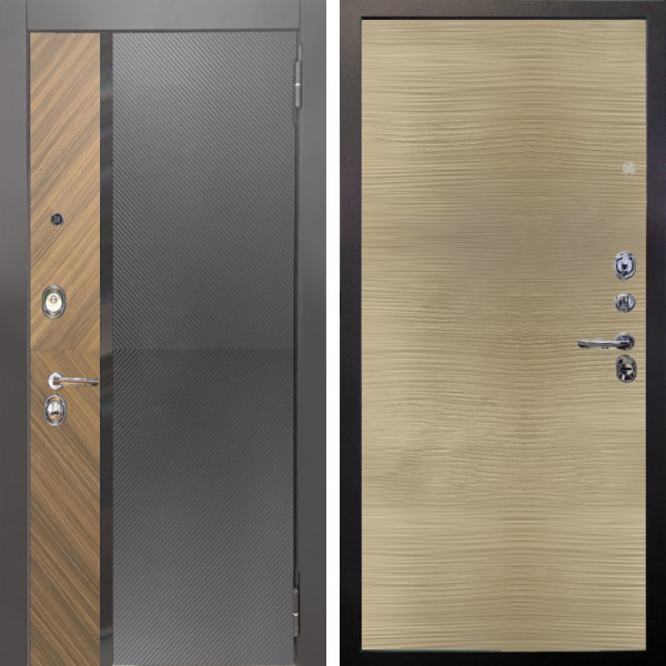 Входная дверь Аргус ЛЮКС 3К Фуриоса + Элегант Дорс светлый горизонт
