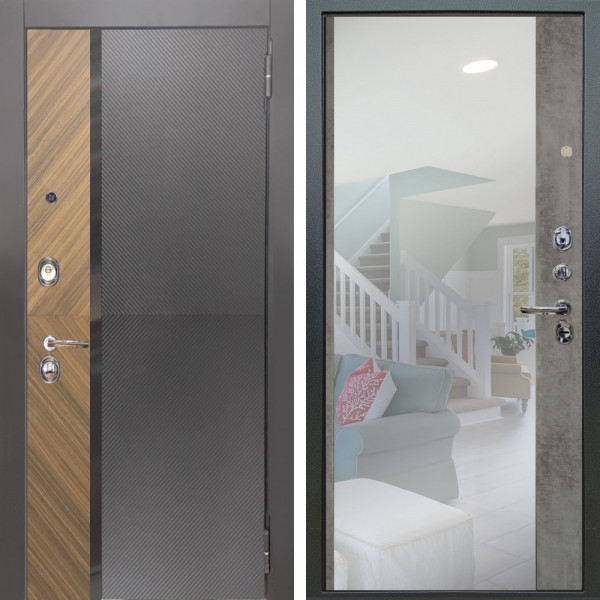 Входная дверь Аргус ЛЮКС 3К Фуриоса + Магнум Светлый бетон