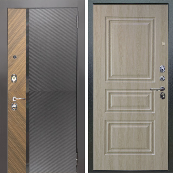 Входная дверь Аргус ЛЮКС 3К Фуриоса + Скиф Дуб филадельфия крем