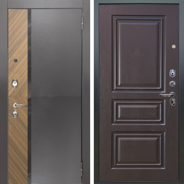 Входная дверь Аргус ЛЮКС 3К Фуриоса + Скиф Горький шоколад