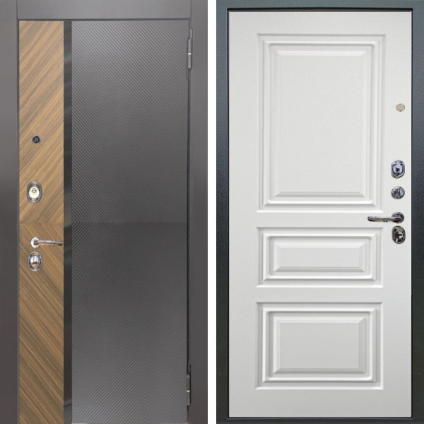 Входная дверь Аргус ЛЮКС 3К Фуриоса + Скиф Софт милк
