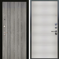 Входная дверь Аргус ЛЮКС 3К Гейджи Орех мраморный + Агат Вельвет белый горизонт