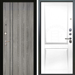 Входная дверь Аргус ЛЮКС 3К Гейджи Орех мраморный + Ариана Белая эмаль