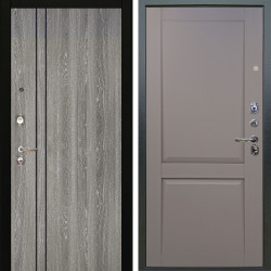Входная дверь Аргус ЛЮКС 3К Гейджи Орех мраморный + Ариана Серая эмаль