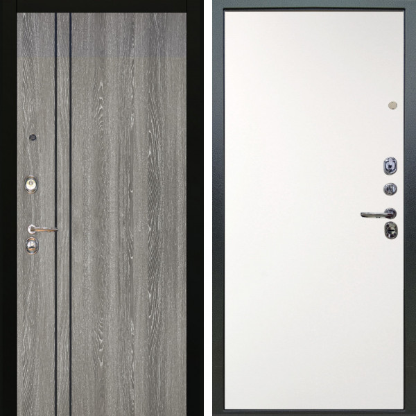 Входная дверь Аргус ЛЮКС 3К Гейджи Орех мраморный + Элегант Софт милк