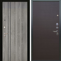 Входная дверь Аргус ЛЮКС 3К Гейджи Орех мраморный + Элегант Венге горизонт