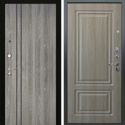 Входная дверь Аргус ЛЮКС 3К Гейджи Орех мраморный + Элион Дуб филадельфия крем