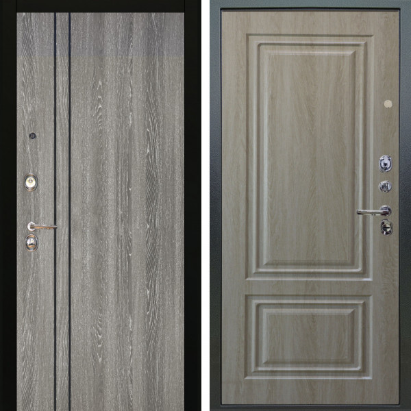 Входная дверь Аргус ЛЮКС 3К Гейджи Орех мраморный + Элион Дуб филадельфия крем