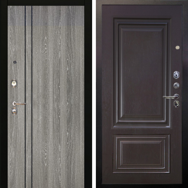 Входная дверь Аргус ЛЮКС 3К Гейджи Орех мраморный + Элион Горький шоколад