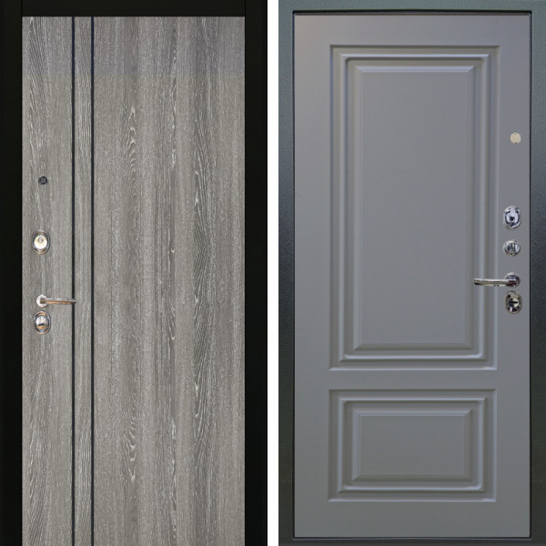 Входная дверь Аргус ЛЮКС 3К Гейджи Орех мраморный + Элион Силк маус