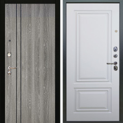 Входная дверь Аргус ЛЮКС 3К Гейджи Орех мраморный + Элион Софт милк