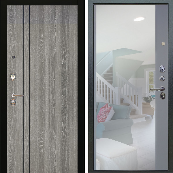 Входная дверь Аргус ЛЮКС 3К Гейджи Орех мраморный + Магнум Силк маус