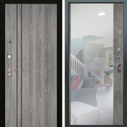 Входная дверь Аргус ЛЮКС 3К Гейджи Орех мраморный + Магнум Светлый бетон