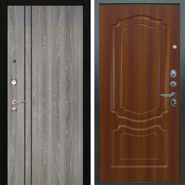 Входная дверь Аргус ЛЮКС 3К Гейджи Орех мраморный + Мишель Дуб рустикальный