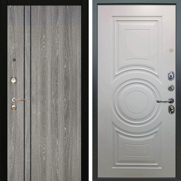 Входная дверь Аргус ЛЮКС 3К Гейджи Орех мраморный + Могадиш Софт милк