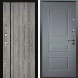 Входная дверь Аргус ЛЮКС 3К Гейджи Орех мраморный + Скиф Силк маус