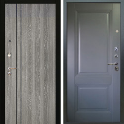 Входная дверь Аргус ЛЮКС 3К Гейджи Орех мраморный + Соло Антрацит софт