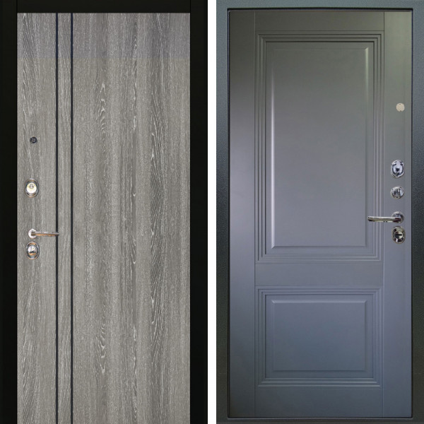 Входная дверь Аргус ЛЮКС 3К Гейджи Орех мраморный + Соло Антрацит софт