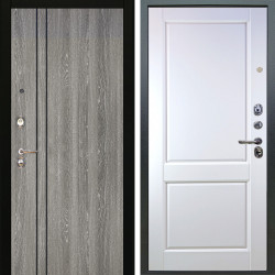 Входная дверь Аргус ЛЮКС 3К Гейджи Орех мраморный + Соренто Белая эмаль