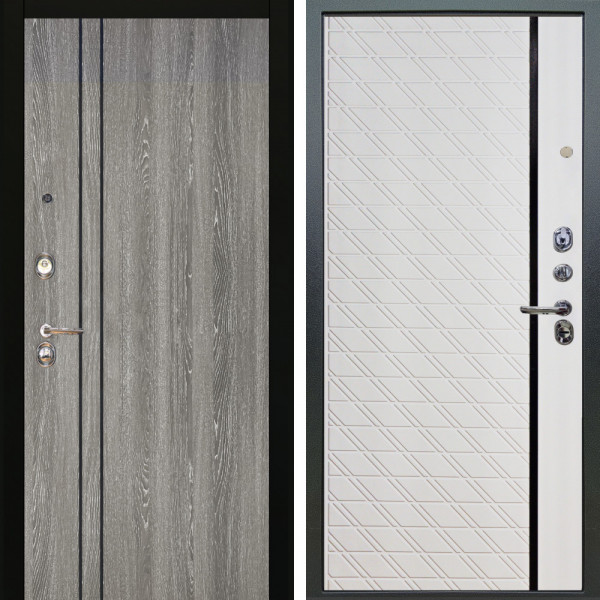 Входная дверь Аргус ЛЮКС 3К Гейджи Орех мраморный + Тори Софт милк