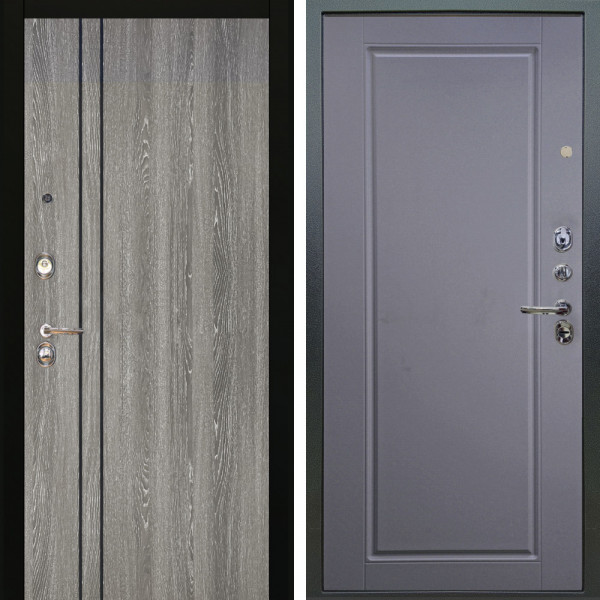 Входная дверь Аргус ЛЮКС 3К Гейджи Орех мраморный + Тревор Силк маус