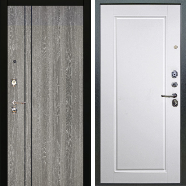 Входная дверь Аргус ЛЮКС 3К Гейджи Орех мраморный + Тревор Софт милк