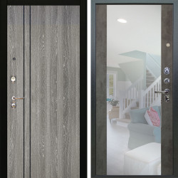 Входная дверь Аргус ЛЮКС 3К Гейджи Орех мраморный + Вояж Светлый бетон