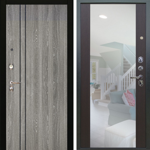 Входная дверь Аргус ЛЮКС 3К Гейджи Орех мраморный + Вояж Венге