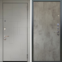 Входная дверь Аргус ЛЮКС 3К Корсо Силк флай + Агат Светлый бетон