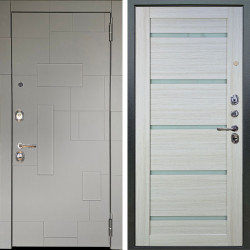 Входная дверь Аргус ЛЮКС 3К Корсо Силк флай + Александра Белая лиственница