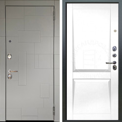 Входная дверь Аргус ЛЮКС 3К Корсо Силк флай + Ариана Белая эмаль