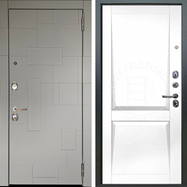 Входная дверь Аргус ЛЮКС 3К Корсо Силк флай + Ариана Белая эмаль