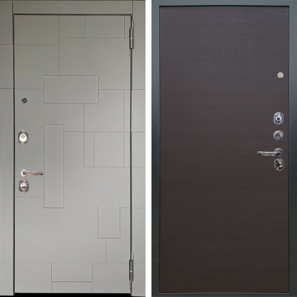 Входная дверь Аргус ЛЮКС 3К Корсо Силк флай + Элегант Венге горизонт