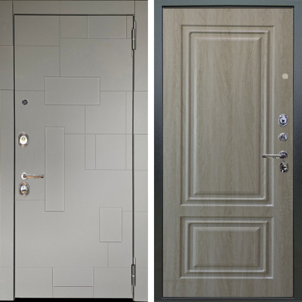Входная дверь Аргус ЛЮКС 3К Корсо Силк флай + Элион Дуб филадельфия крем
