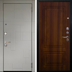 Входная дверь Аргус ЛЮКС 3К Корсо Силк флай + Элион Дуб рустикальный