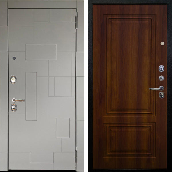 Входная дверь Аргус ЛЮКС 3К Корсо Силк флай + Элион Дуб рустикальный