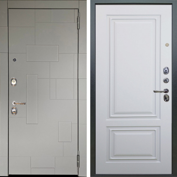 Входная дверь Аргус ЛЮКС 3К Корсо Силк флай + Элион Софт милк