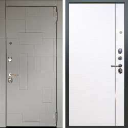 Входная дверь Аргус ЛЮКС 3К Корсо Силк флай + Гауда Роял вуд белый