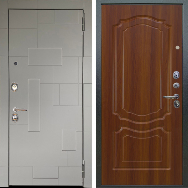 Входная дверь Аргус ЛЮКС 3К Корсо Силк флай + Мишель Дуб рустикальный